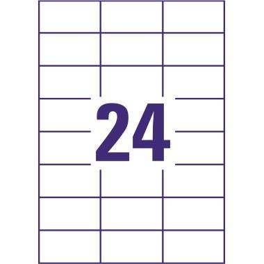 Symbolbild für Avery Zweckform L4718 - Polyester - matt - permanenter Klebstoff - weiß - 70 x 37 mm 480 Etikett(en) (20 Bogen x 24)