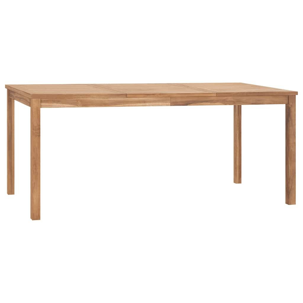 vidaXL Garten-Esstisch 180x90x77 cm Massivholz Teak-0