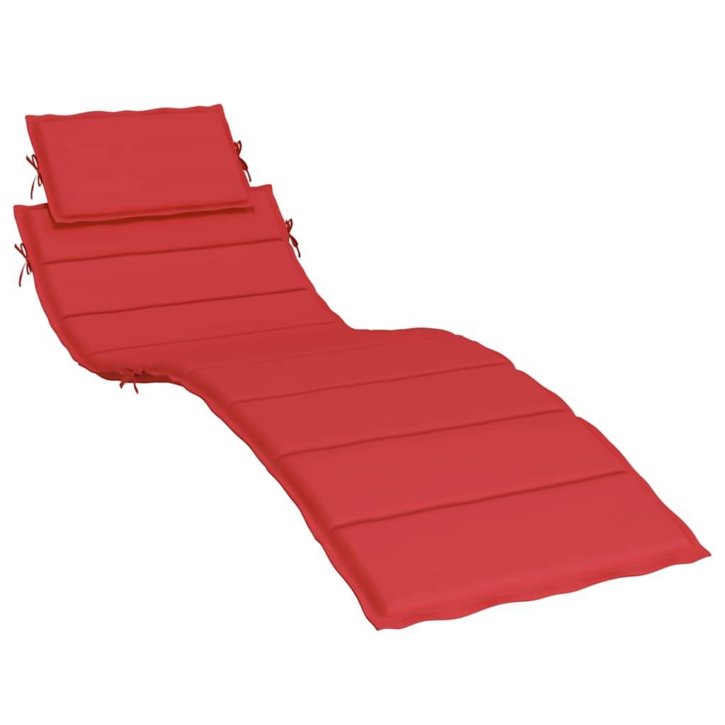 vidaXL Sonnenliegen-Auflage Rot 186x58x4 cm Oxford-Gewebe