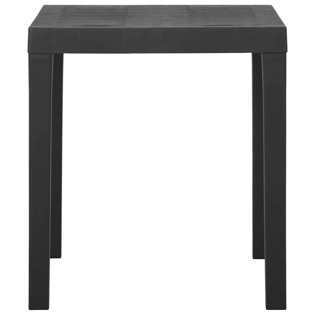 vidaXL Gartentisch Grau 79x65x72 cm Kunststoff-2
