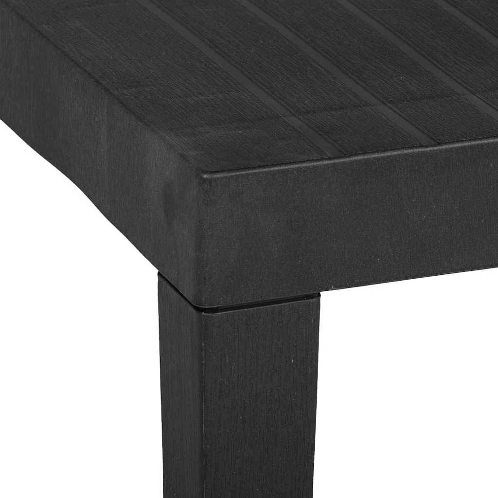 vidaXL Gartentisch Grau 79x65x72 cm Kunststoff-3