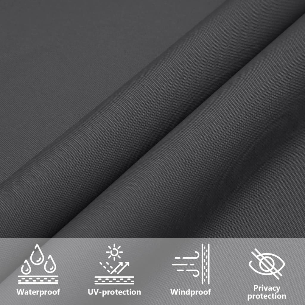vidaXL Sonnensegel Oxford-Gewebe Rechteckig 5x6 m Anthrazit-3