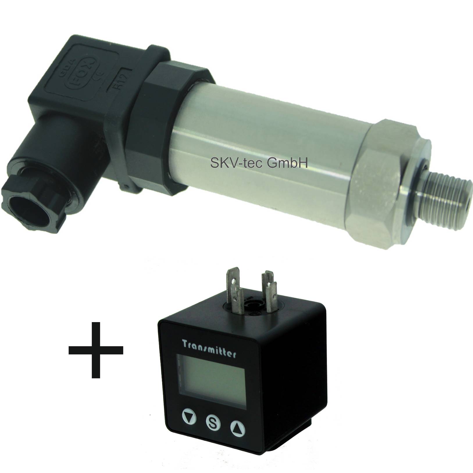 Drucksensor PT2 0 bis 16 bar DIN43650A-Anschluss 4-20mA mit Display NOM11-0