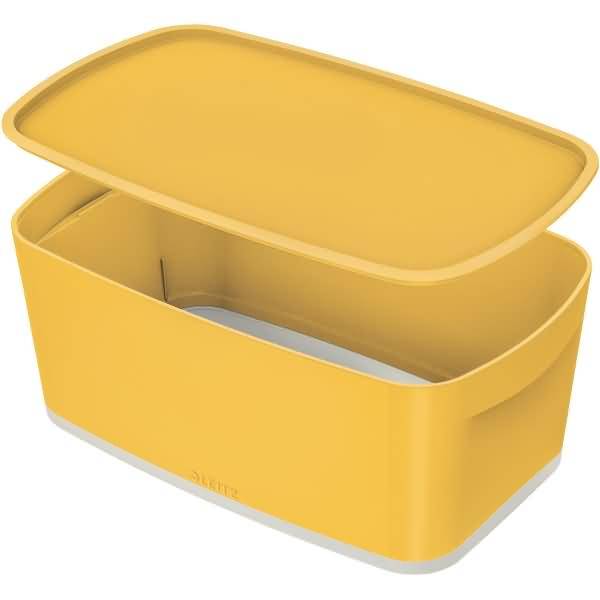 Aufbewahrungsbox Klein MyBox Cosy mit Organiser / Deckel ABS gelb-1