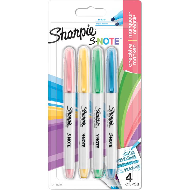 Sharpie Kreativ-Marker S-NOTE, 4er Blisterkarte-0