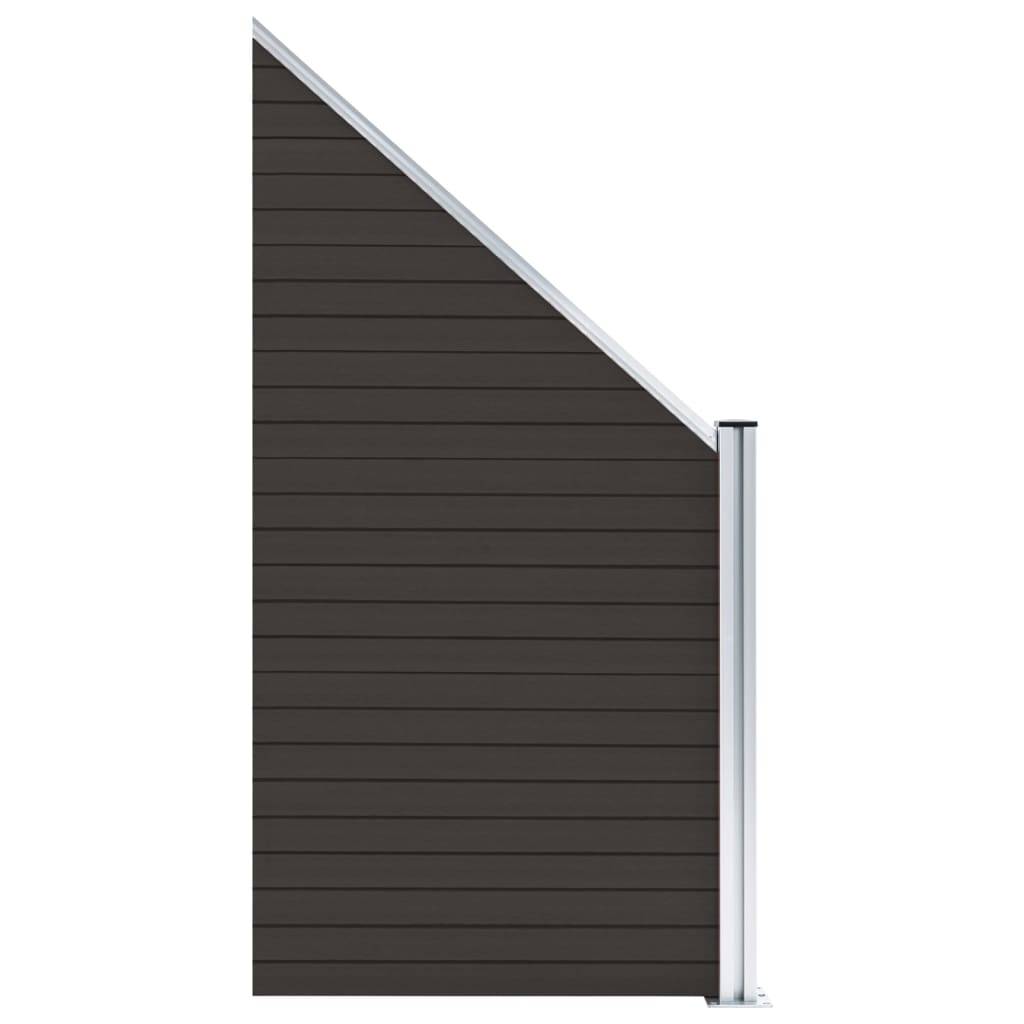 vidaXL Zaunelement WPC 95x(105-180) cm Schwarz-1