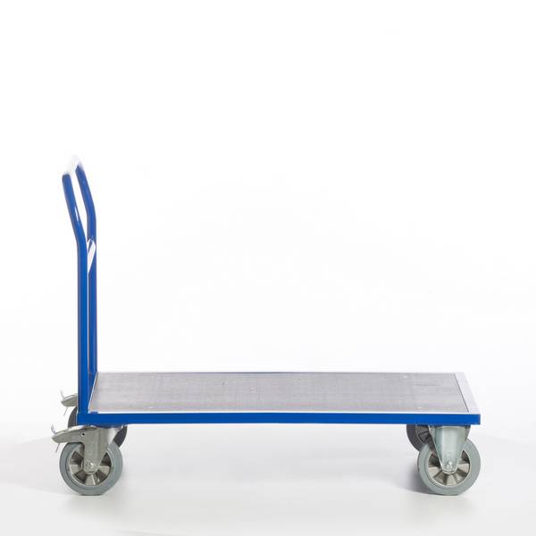 Schiebebügelwagen,Tragl. 1200kg,Ladefl. LxB 1600x800mm,Siebdruckplatteplatte,rutschsicher,1 Stirnwand (offen)