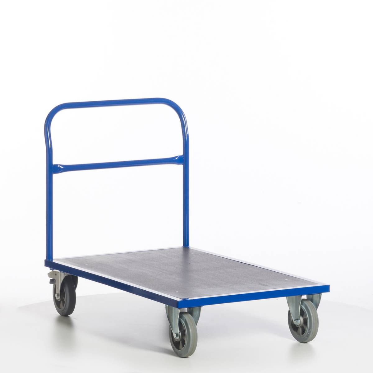 Schiebebügelwagen,Tragl. 1200kg,Ladefl. LxB 1600x800mm,Siebdruckplatteplatte,rutschsicher,1 Stirnwand (offen)-3