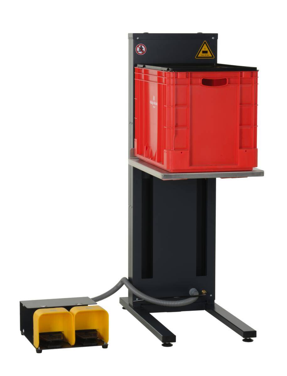 Pneumatischer Hubtisch,Tragl. 60kg,Plattform geschlossen,Plattform LxB 600x450mm,Nutzhub 500mm-2