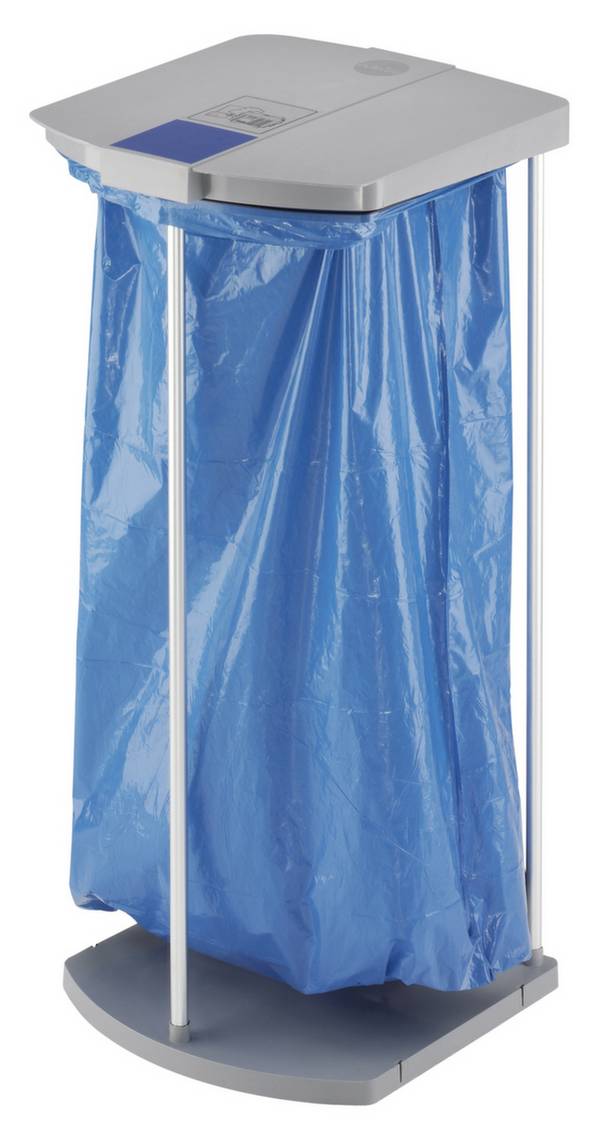 Müllsackständer,f. 1x120l,HxBxT 970x430x450mm,Gestell Alu/Kunststoff,Deckel Kunststoff grau