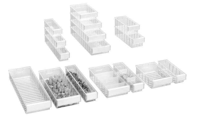 Kleinteilekasten,HxBxT 82x186x300mm,Polystyrol,transparent-1
