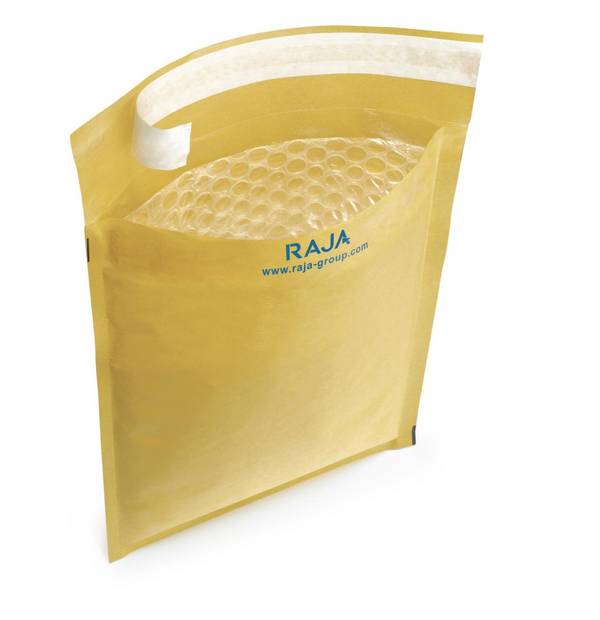 Luftpolster-Versandtasche,Luftpolster/Kraftpapier,braun,f. DIN A5,Haftklebung,LxB innen 210x150mm