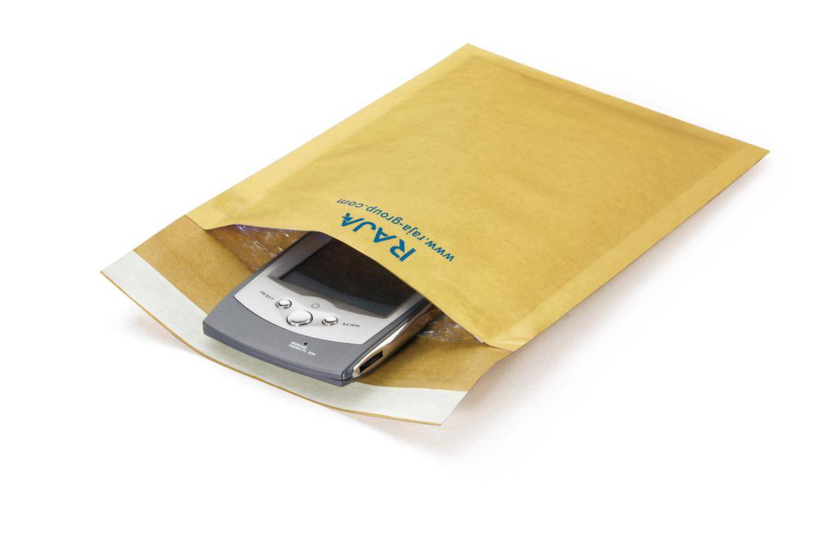 Luftpolster-Versandtasche,Luftpolster/Kraftpapier,braun,f. DIN A5,Haftklebung,LxB innen 210x150mm-6