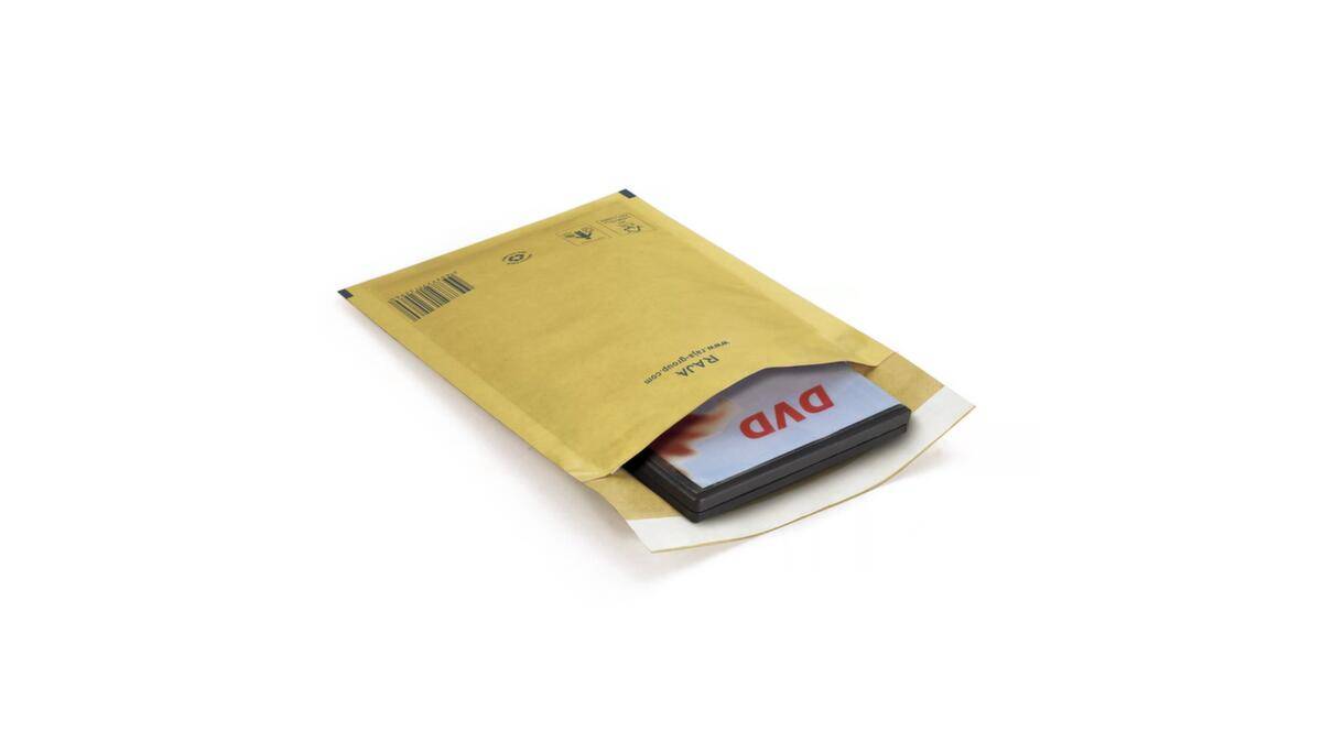 Luftpolster-Versandtasche,Luftpolster/Kraftpapier,braun,f. DIN A4,LxB innen 330x240mm,Haftklebung-1