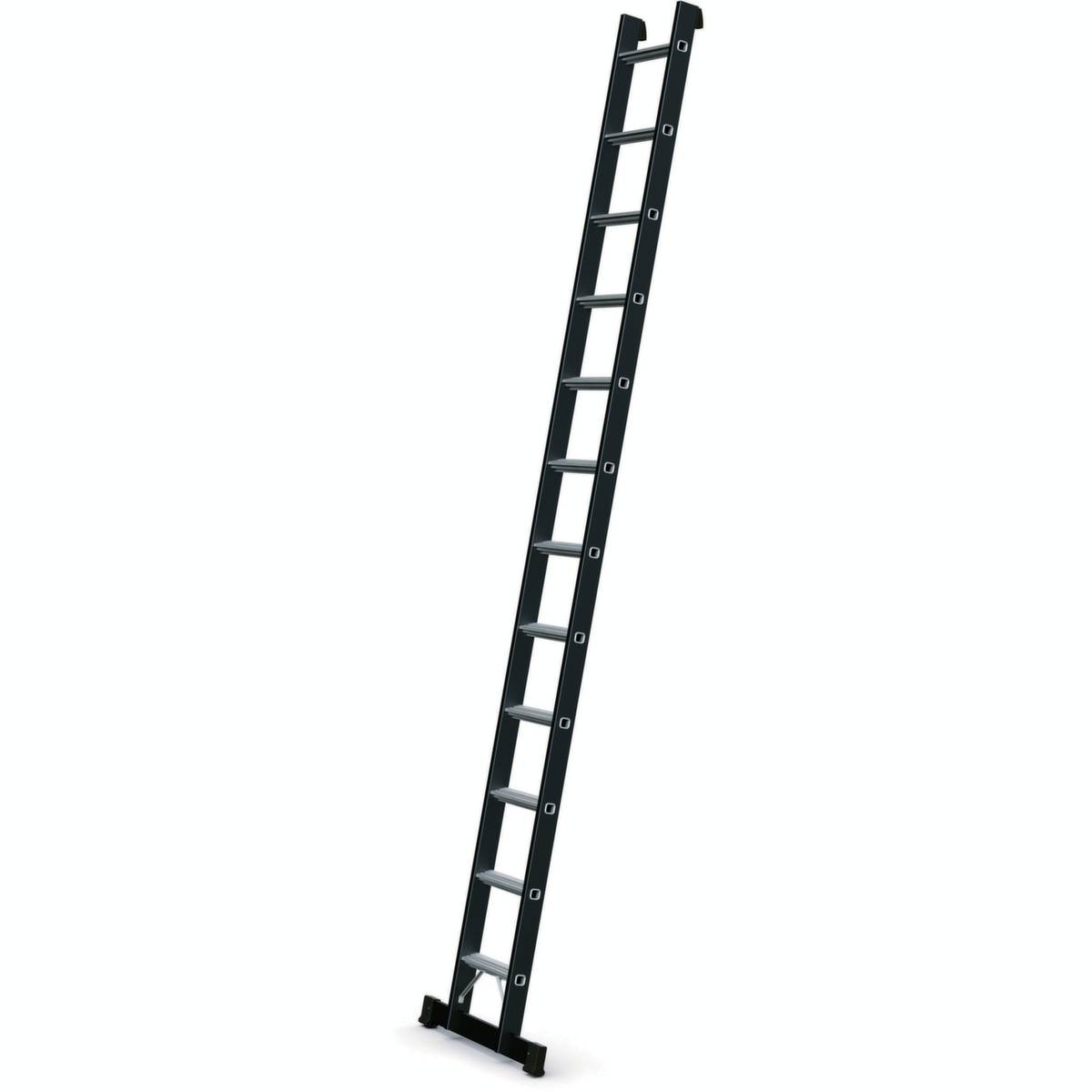 Schwerlast-Anlegeleiter,12 Sprossen,Holm L 3,5m,eloxiert-6
