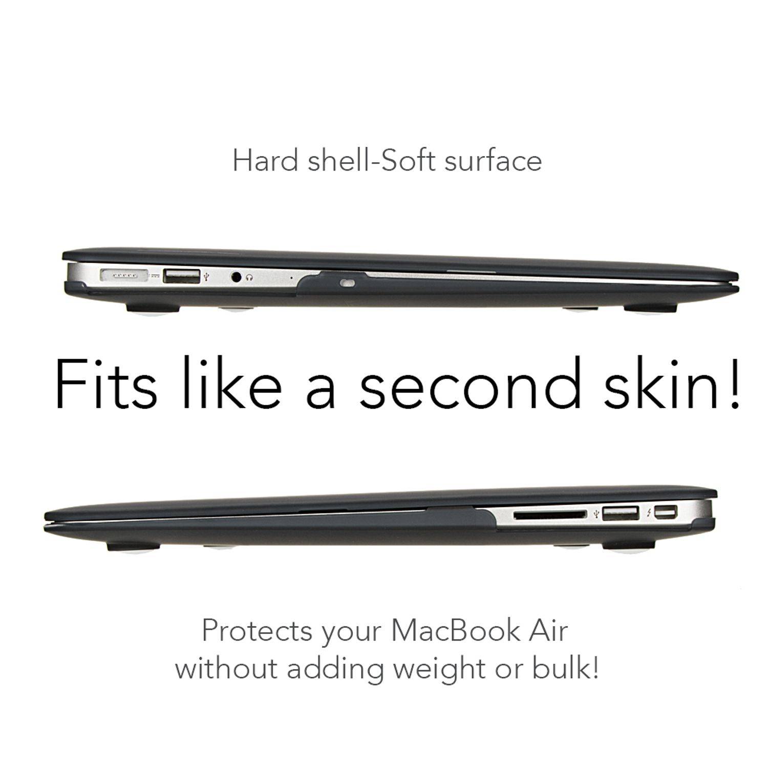 NALIA Schutz Hülle für MacBook Air 13 Zoll (2015), Slim Cover Etui Case Tasche Transparent-7