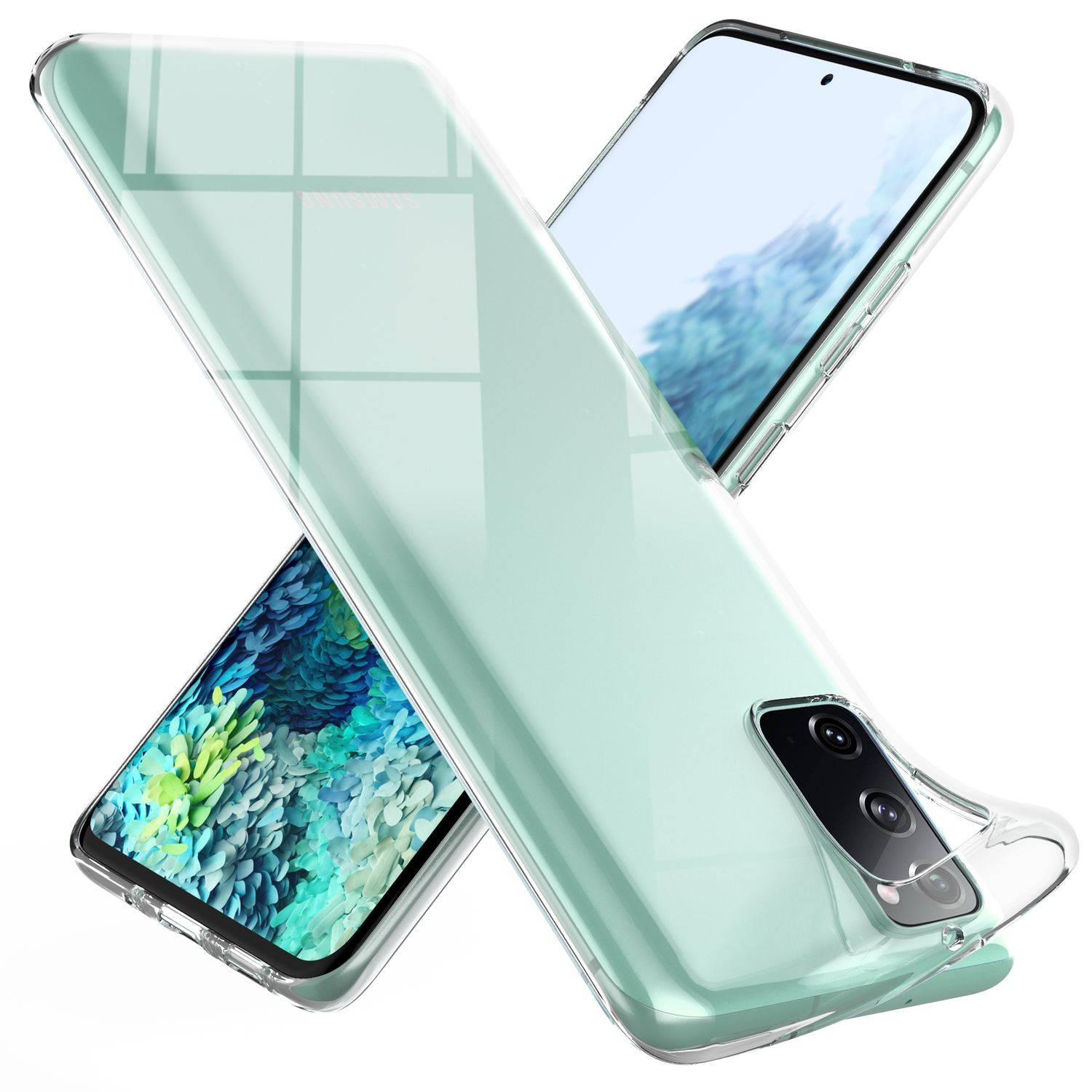 NALIA Handy Hülle für Samsung Galaxy S20 FE, Transparent Silikon Cover Case Etui-0