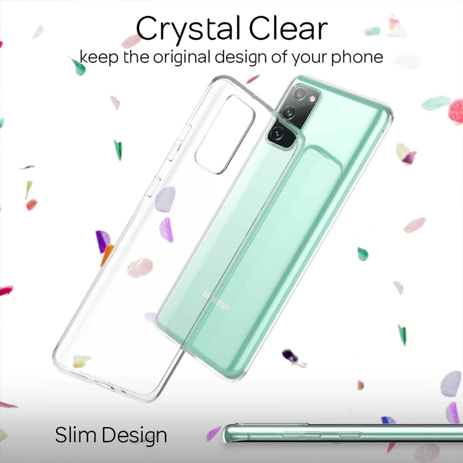 NALIA Handy Hülle für Samsung Galaxy S20 FE, Transparent Silikon Cover Case Etui-4