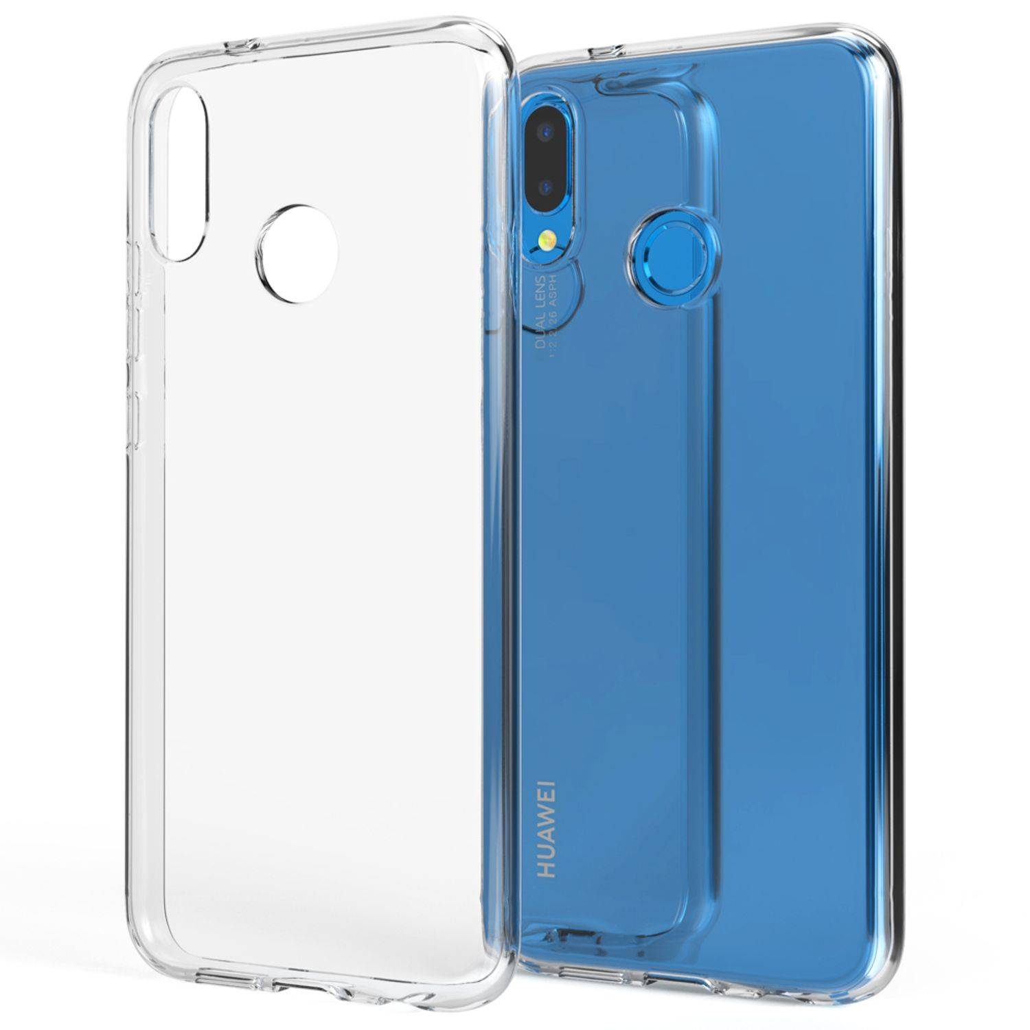 NALIA Handyhülle für Huawei P20 Lite Hülle, Durchsichtige Silikon Schutzhülle-0