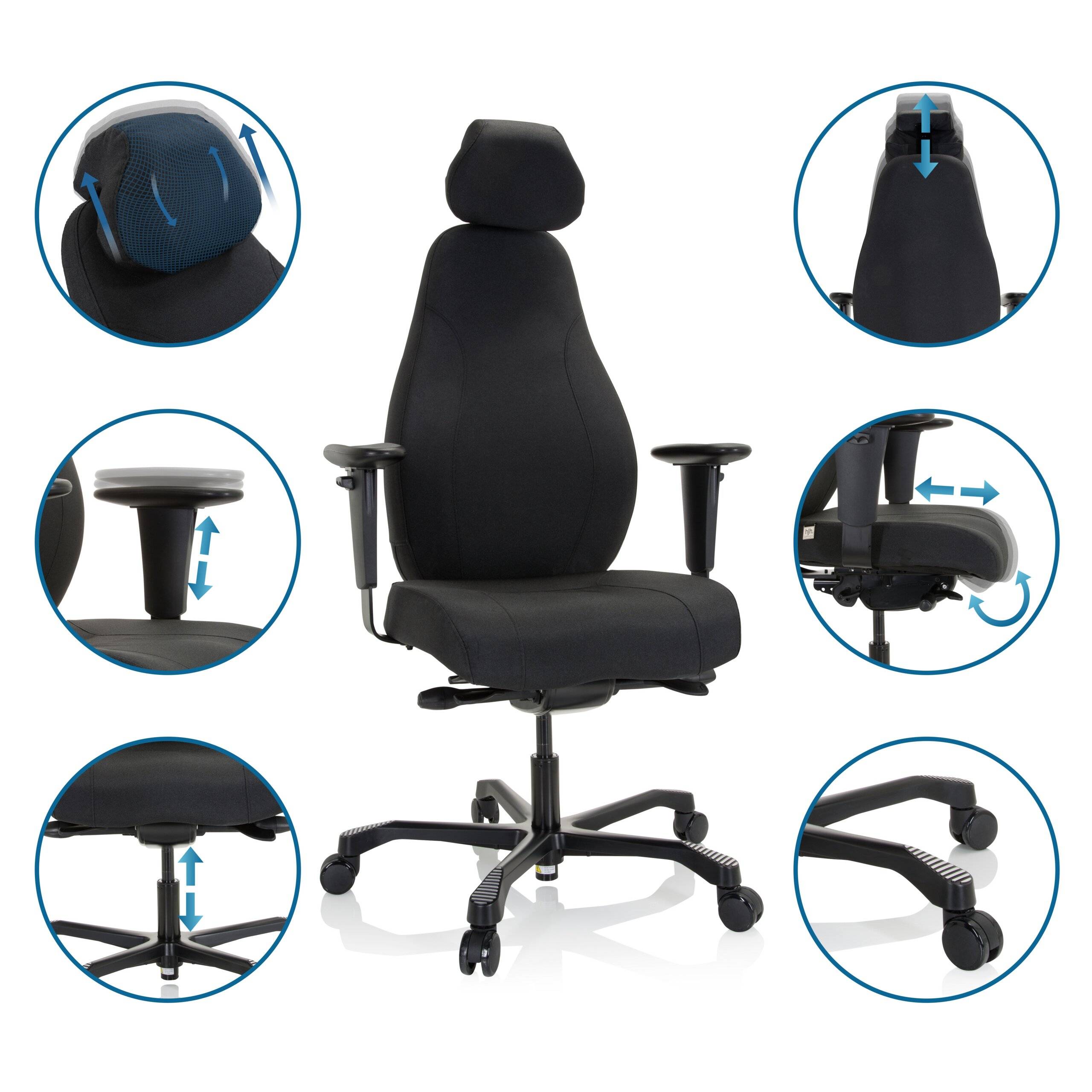 Profi Chefsessel RESISTIO XXL schwarz hjh OFFICE-3