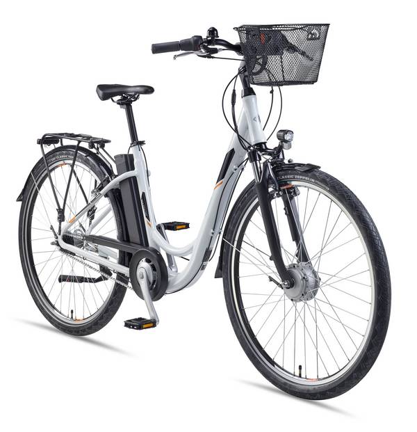 Telefunken E-Bike RC840 28 Zoll mit 7-Gang Shimano Nabenschaltung / Frontmotor 250W / Sitzrohrakku 536,5 Wh / weiß
