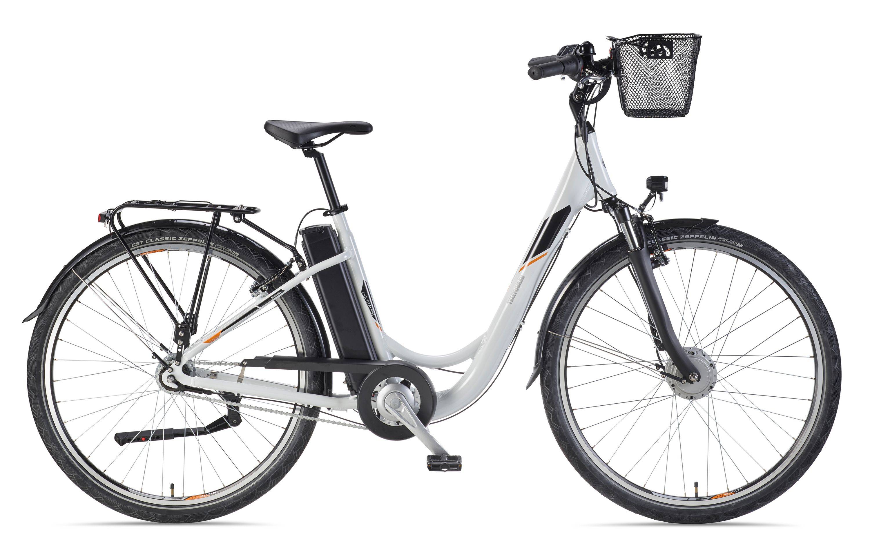Telefunken E-Bike RC840 28 Zoll mit 7-Gang Shimano Nabenschaltung / Frontmotor 250W / Sitzrohrakku 536,5 Wh / weiß-1