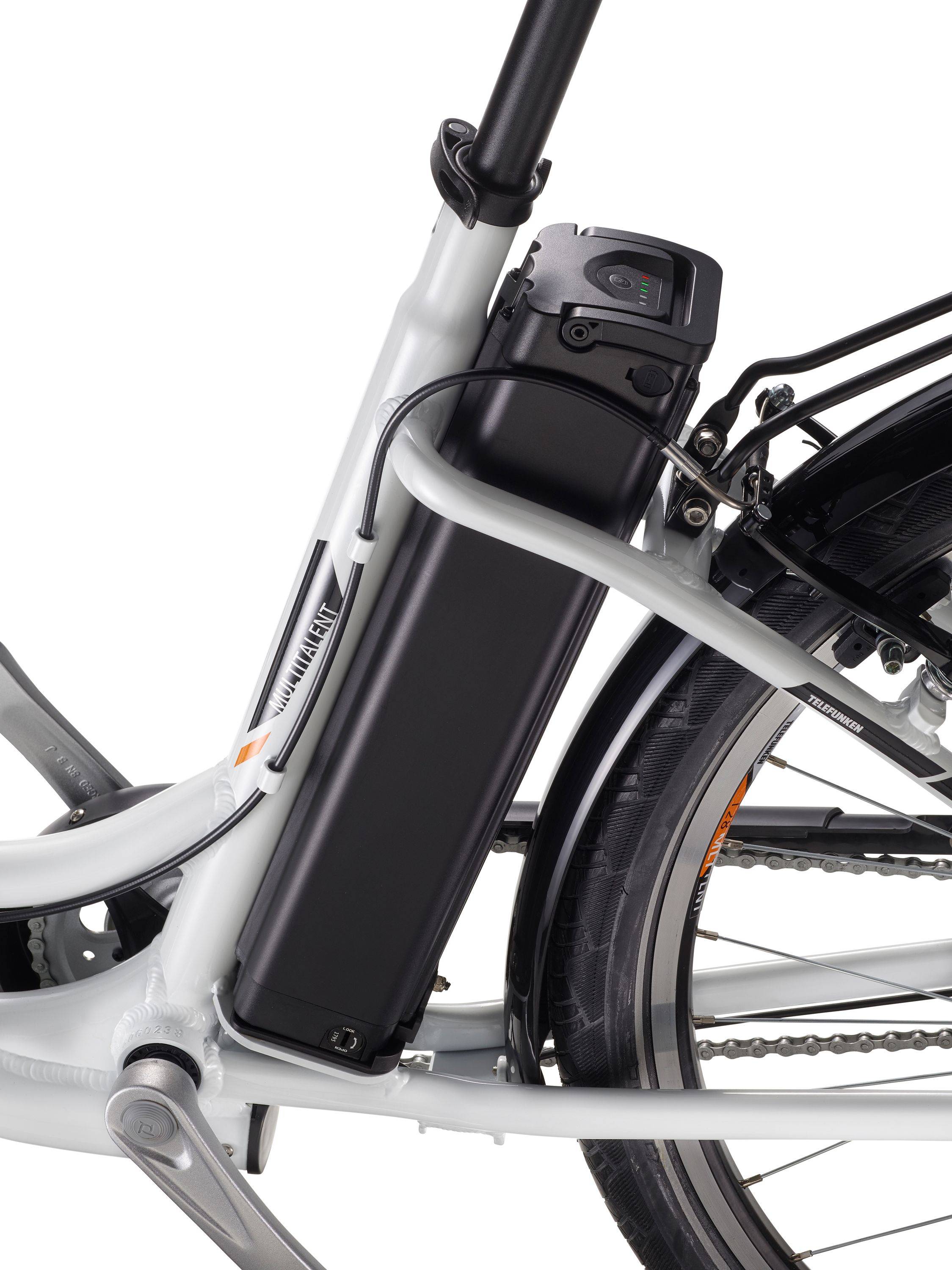 Telefunken E-Bike RC840 28 Zoll mit 7-Gang Shimano Nabenschaltung / Frontmotor 250W / Sitzrohrakku 536,5 Wh / weiß-4
