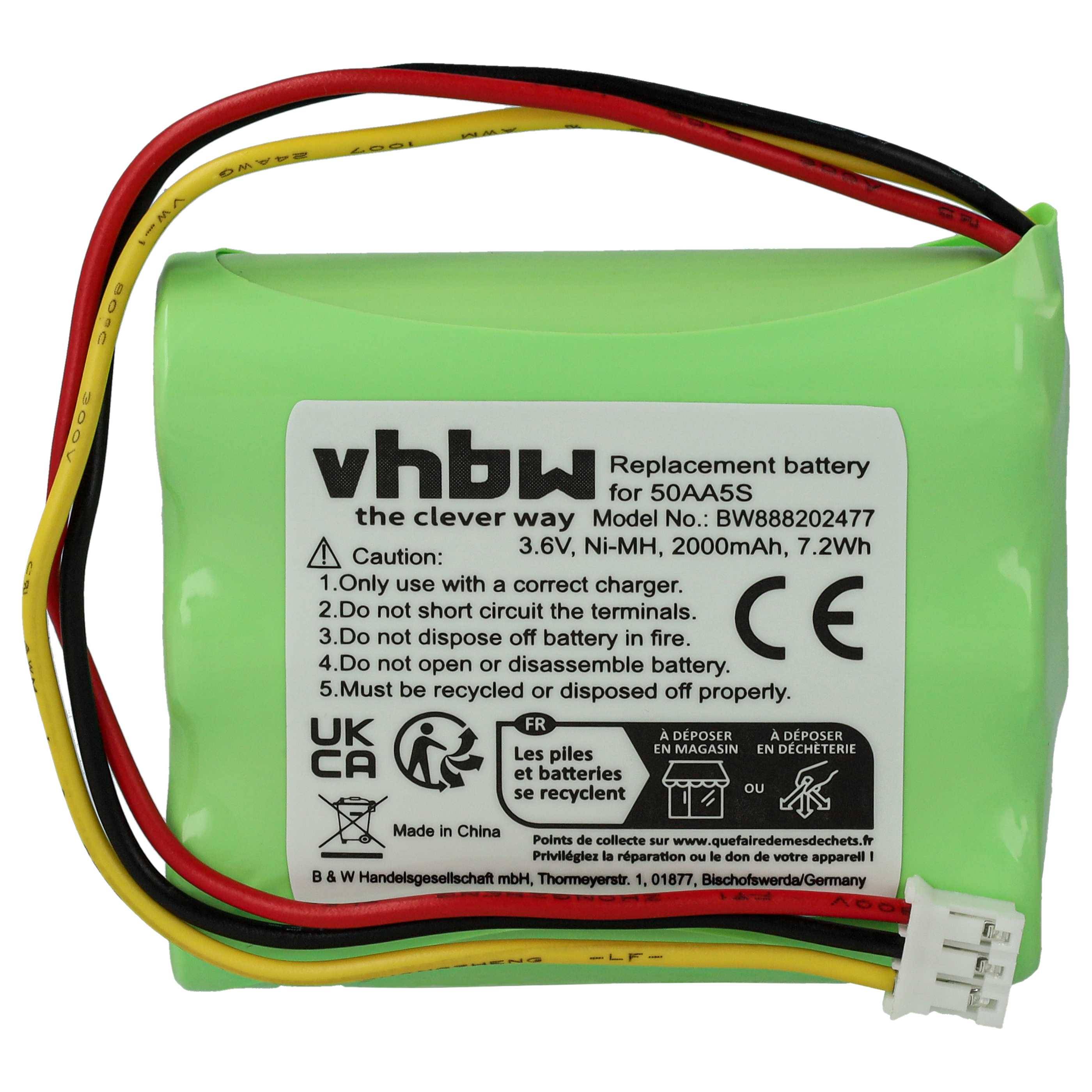 vhbw Akku kompatibel mit Toniebox Tonie Box Kreativ Hörspielbox | (2000mAh, 3,6V, NiMH) - Ersatz für Toniebox 50AA5S als-0