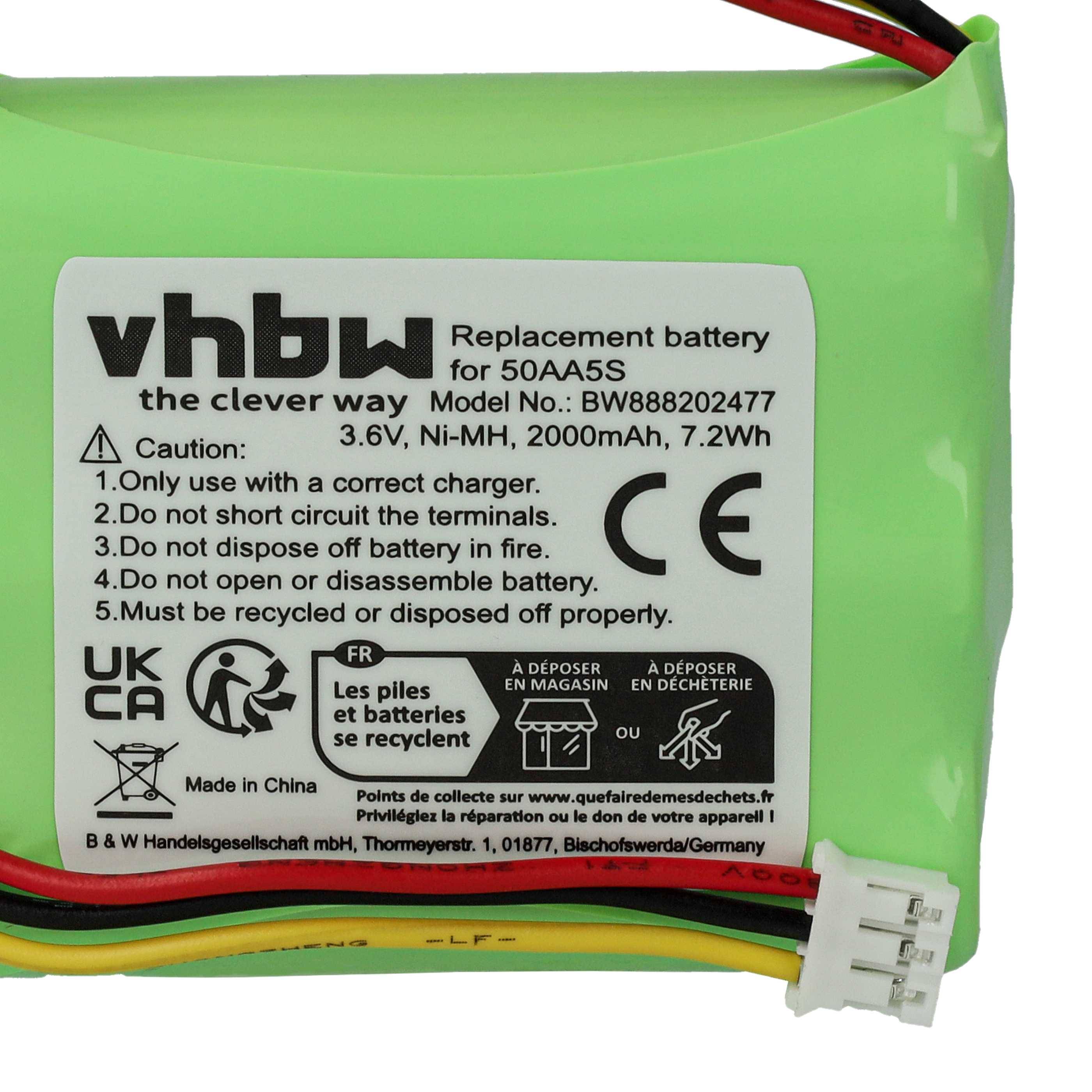 vhbw Akku Ersatz für tonies 50AA5S für Hörspielbox (2000 mAh, 3,6 V, NiMH)-5