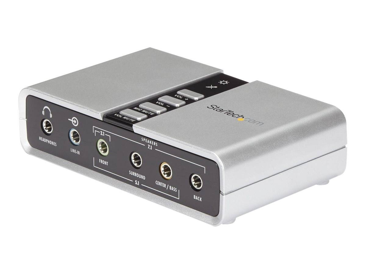 StarTech.com USB 2.0 Soundbox 7.1 Adapter - externe USB Soundkarte mit SPDIF Didital Audio - External Soundcard mit 8x 3-0