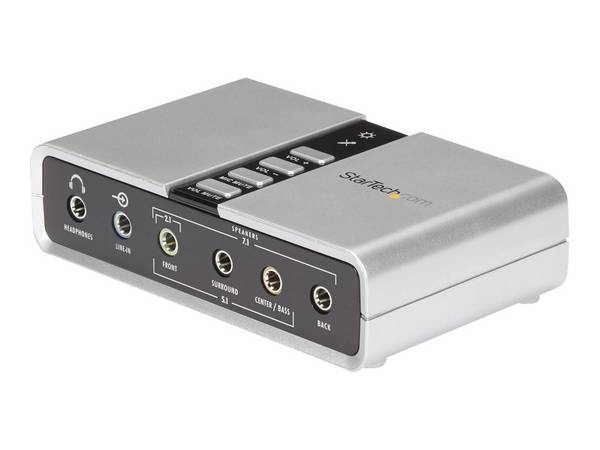 StarTech.com USB 2.0 Soundbox 7.1 Adapter - externe USB Soundkarte mit SPDIF Didital Audio - External Soundcard mit 8x 3