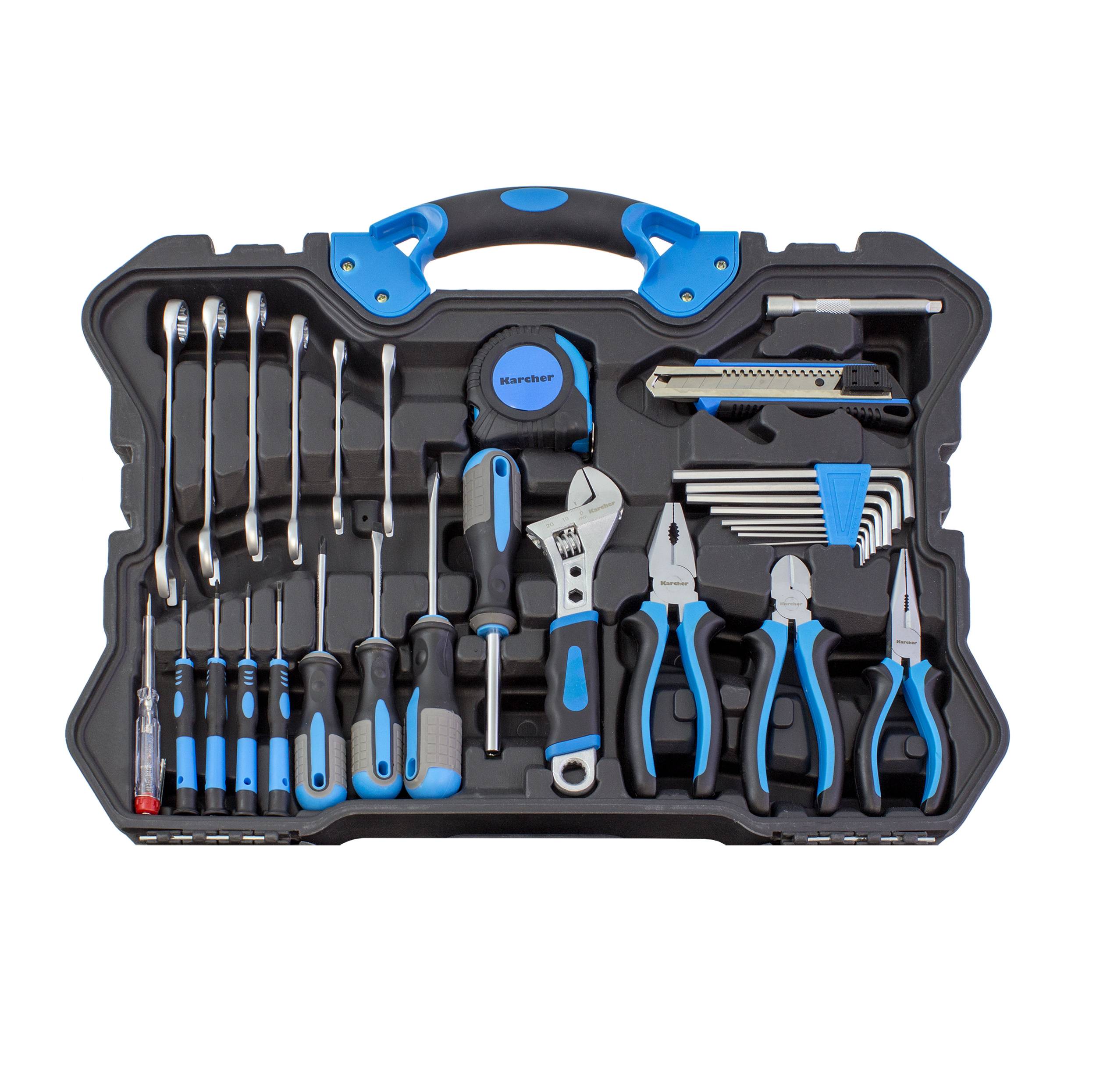 Karcher Werkzeugkoffer - 135-teiliges Werkzeugset aus Chrom Vanadium & Karbonstahl-1