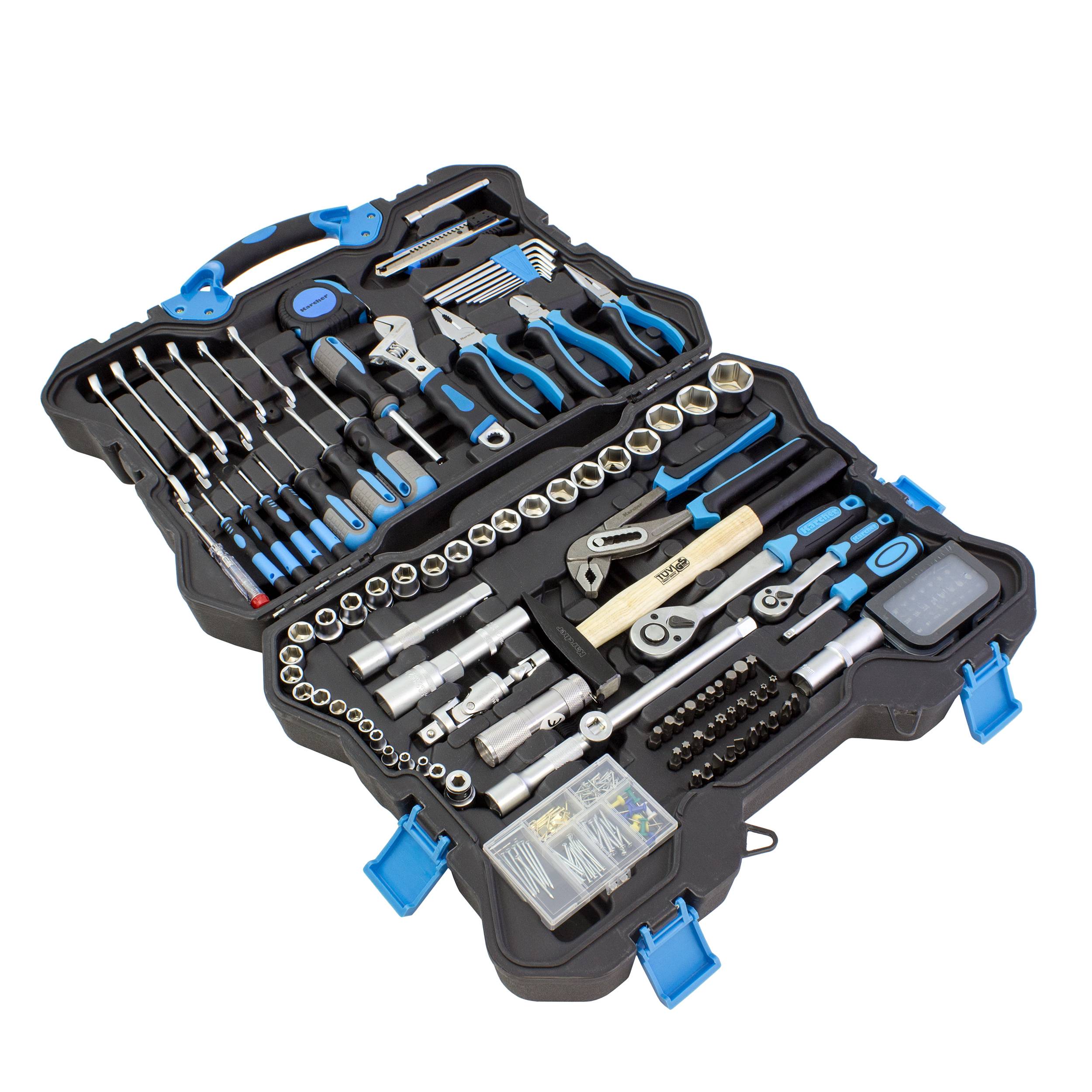 Karcher Werkzeugkoffer - 135-teiliges Werkzeugset aus Chrom Vanadium & Karbonstahl-3