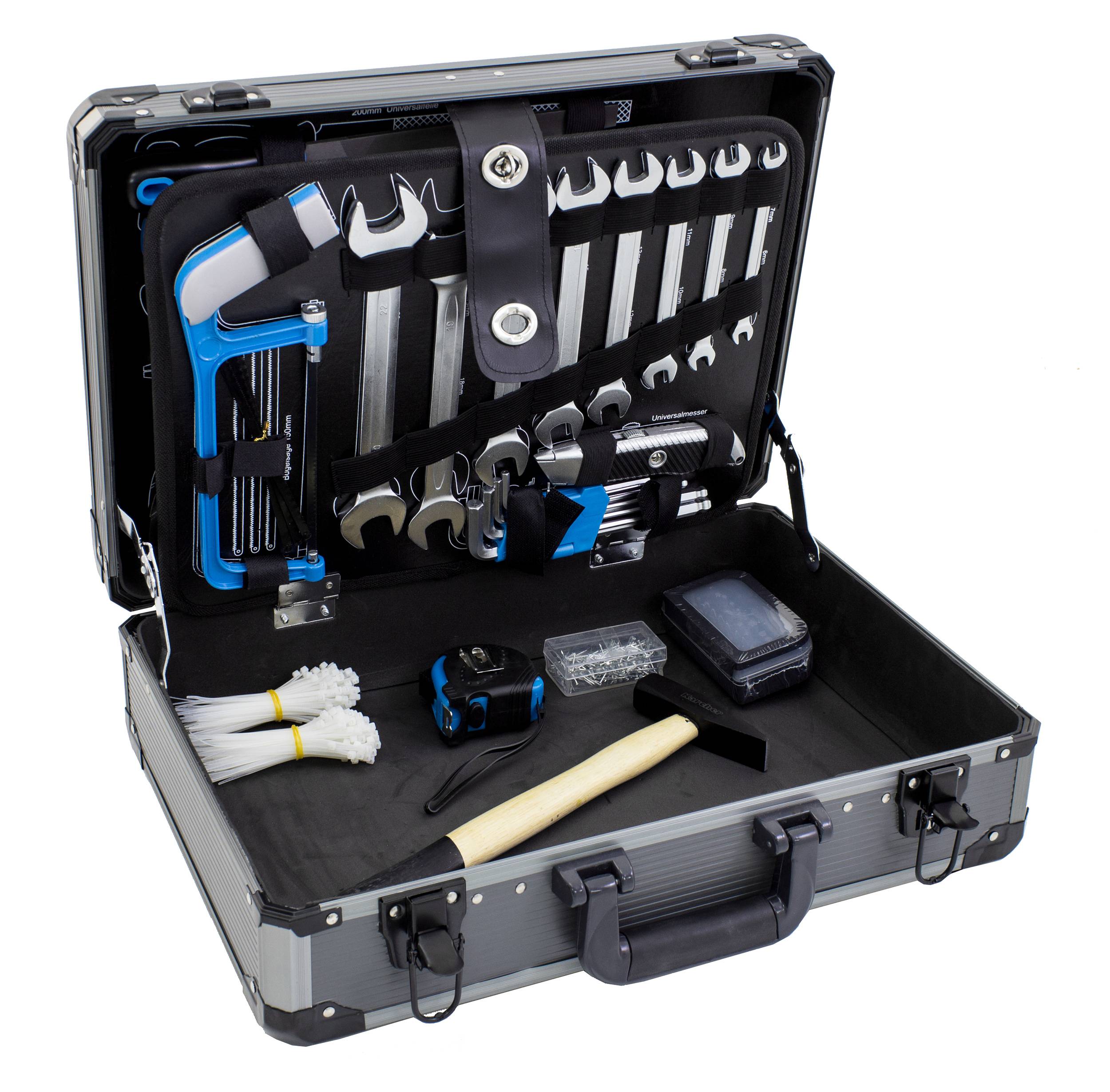 Karcher Werkzeugkoffer 101-teilig mit Hammer, Schraubendreher, Nagelset (200 Teile) uvm.-1