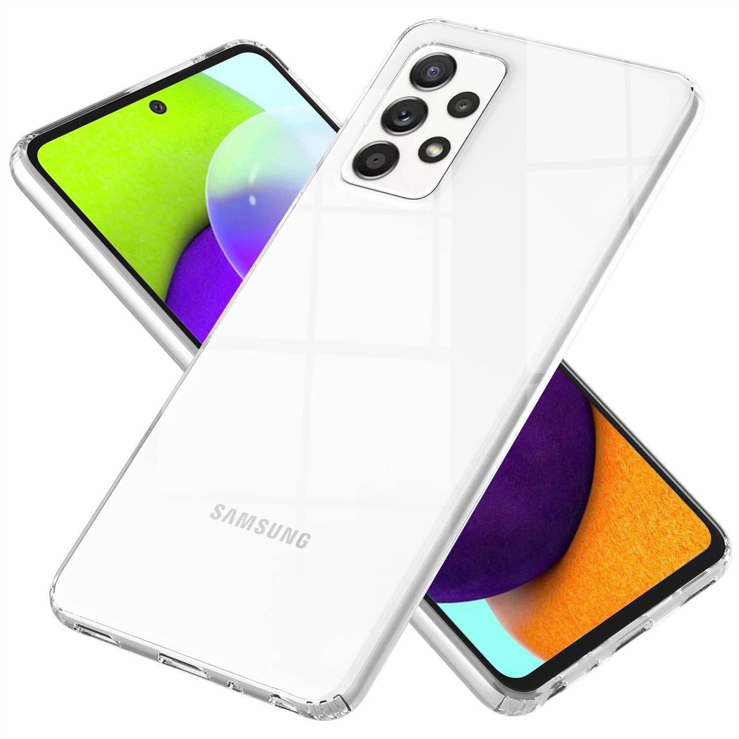 NALIA Handy Hülle für Samsung Galaxy A52 5G / A52 / A52s 5G, Transparent Case-0