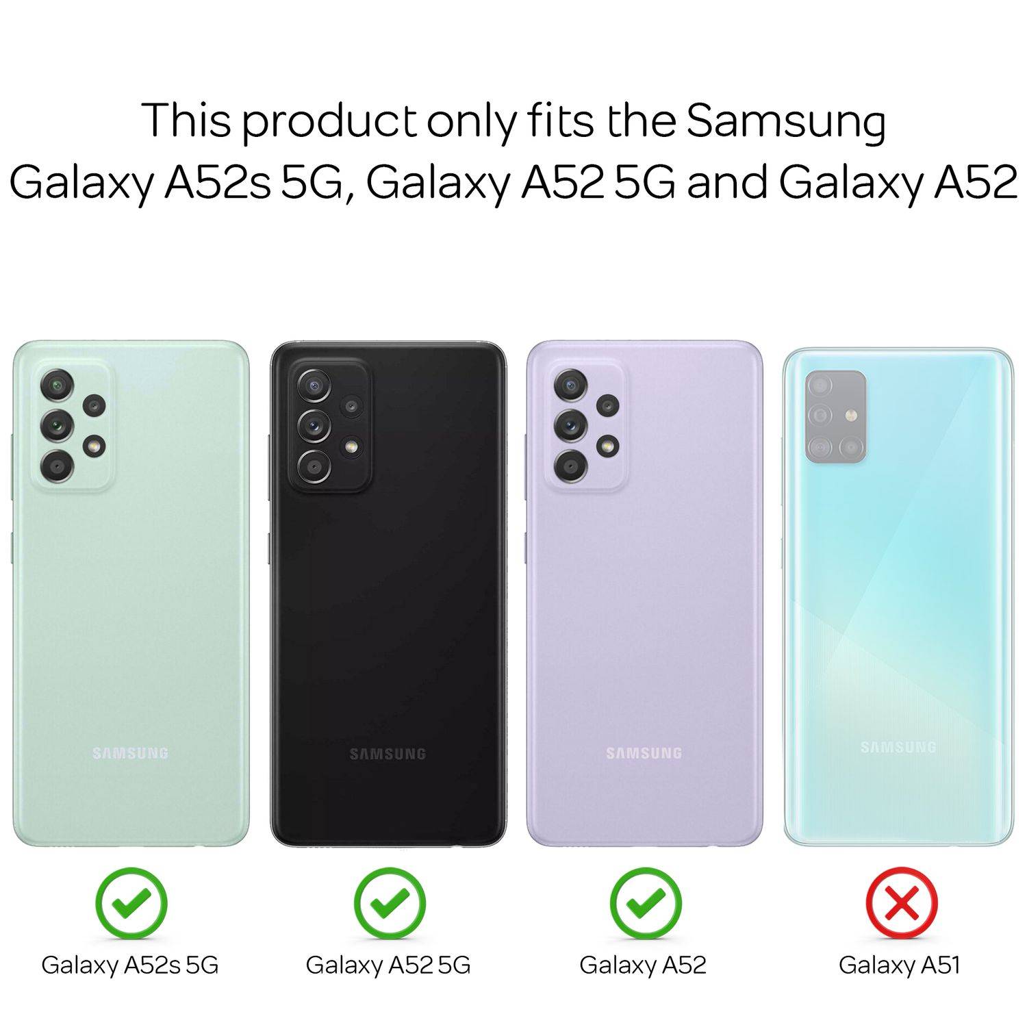 NALIA Handy Hülle für Samsung Galaxy A52 5G / A52 / A52s 5G, Transparent Case-3