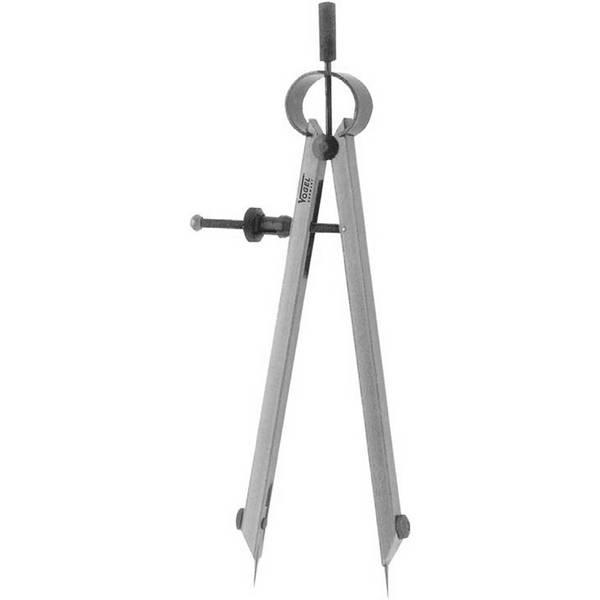 Federzirkel DIN 6486, mit auswechselbarer Spitze, 150 mm