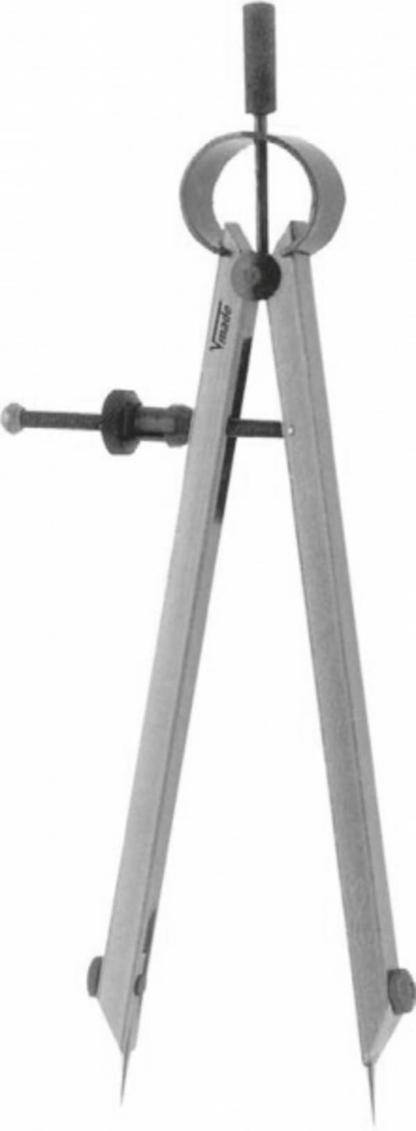 Federzirkel DIN 6486, mit auswechselbarer Spitze, 100 mm