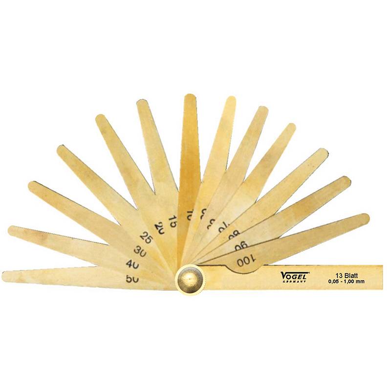 Fühlerlehren-Satz, messing, 0.05 - 1.00 mm, 13 Blatt-0