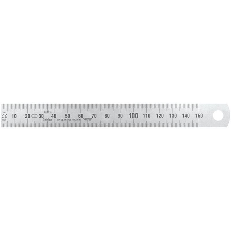 Stahlmaßstab 150 mm x 18 mm x 0,5 mm-0