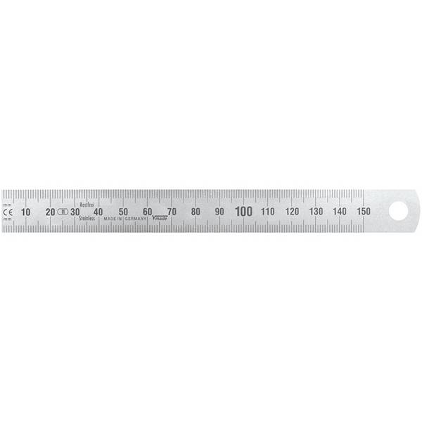 Stahlmaßstab 150 mm x 18 mm x 0,5 mm