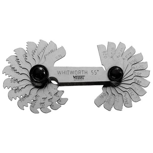 Gewindeschablone, 0.25 - 6.00 mm, 24 Blätter
