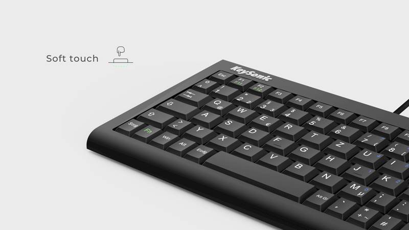 ACK-3401U (UK) Super-Mini-Tastatur, SoftSkin, USB, schwarz-1