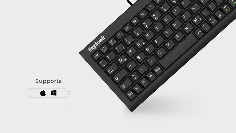 ACK-3401U (UK) Super-Mini-Tastatur, SoftSkin, USB, schwarz-3