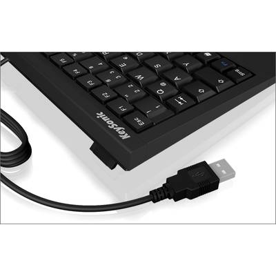 ACK-540U+ (UK) Mini-Tastatur, SoftSkin, Smart-Touchpad, USB, schwarz
