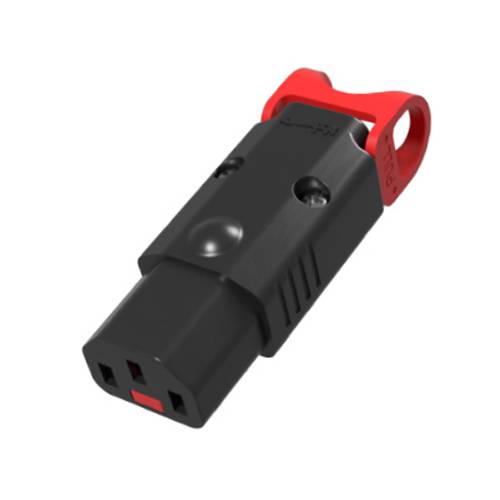 IEC LOCK PA130100BK - Abzugssichere Kaltgerätebuchse IEC-Lock+ C13 für Kabelmontage (250V | 3x 0,75mm² bis 3x 1,5mm²-0