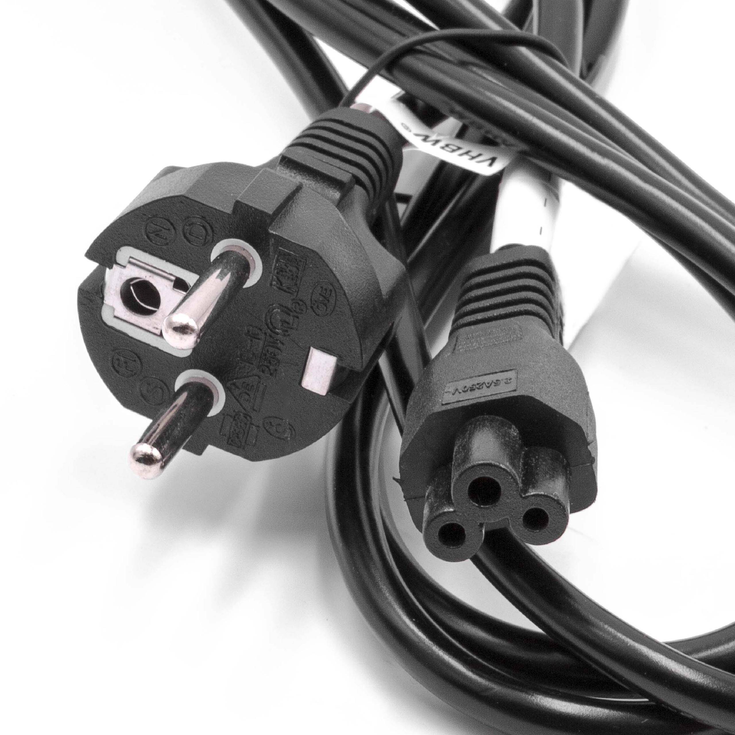 vhbw 2x Netzkabel Schutzkontaktstecker für Kaltgeräte | C5 Micky Mouse Kleeblatt Buchse, 2 m-2