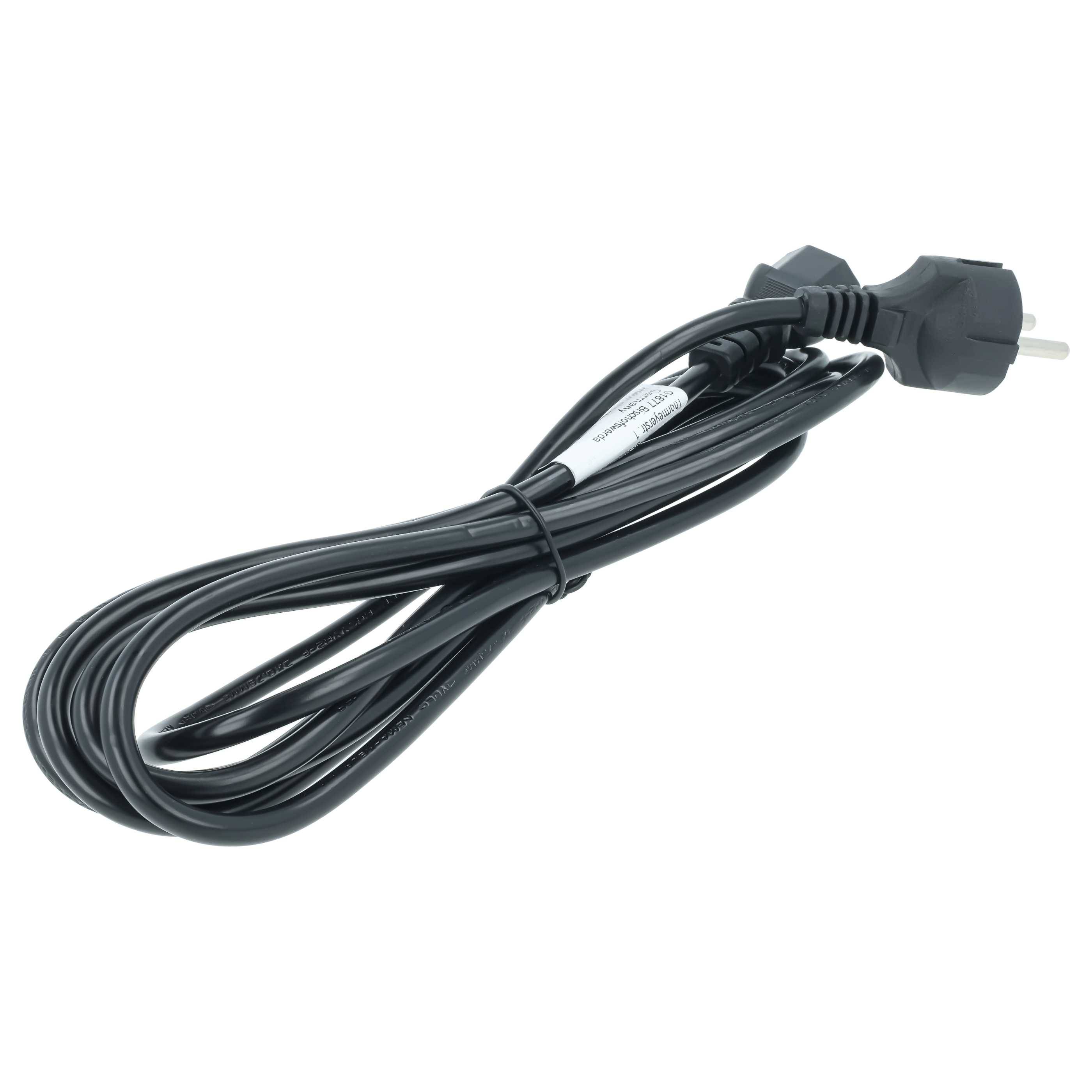 vhbw 5x Netzkabel für Kaltgeräte Schutzkontaktstecker C13 Buchse 3m | für PC Monitor Computer Drucker usw.-1