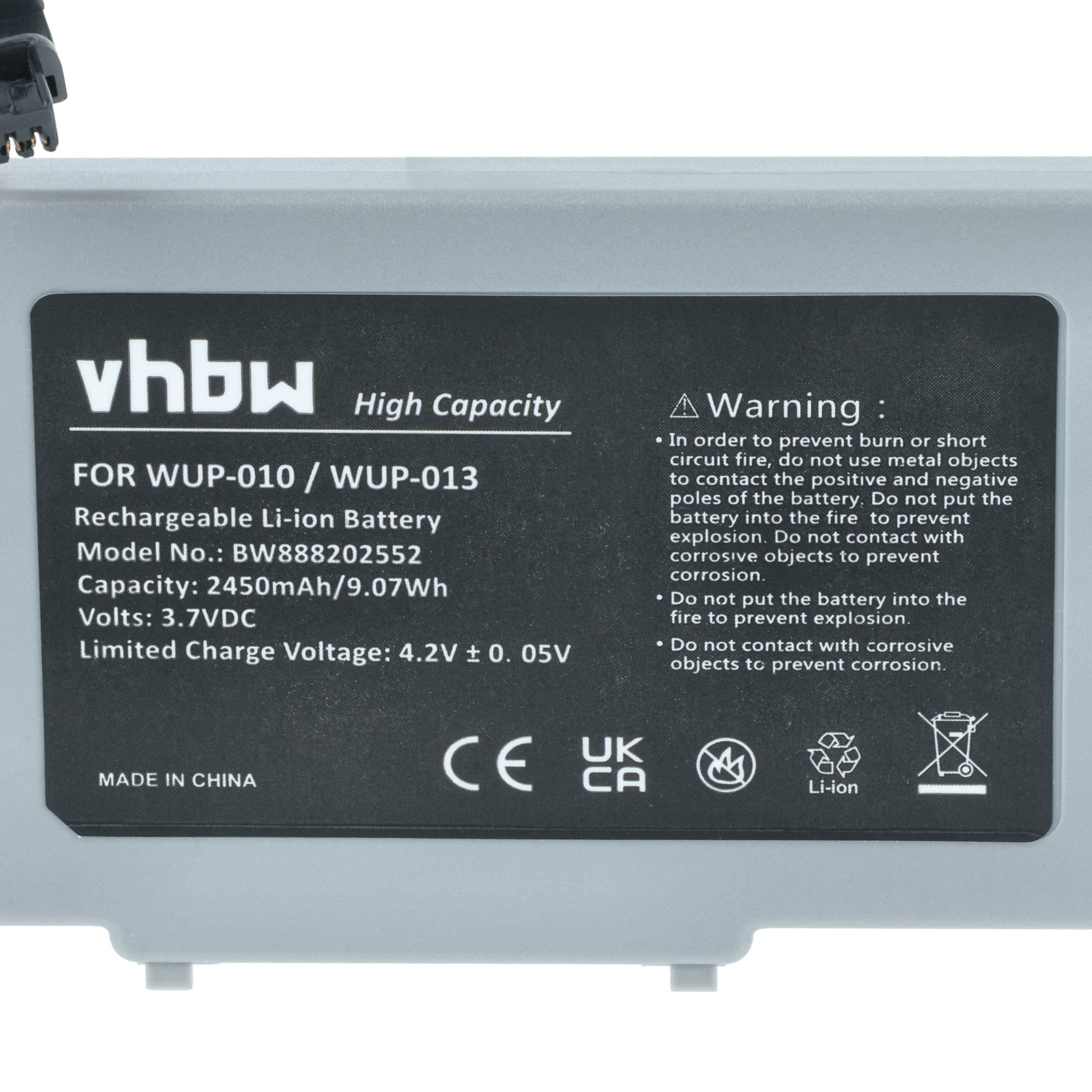 vhbw Akku kompatibel mit Nintendo WUP-010 Gamepad Controller | (2450 mAh, 3,7 V, Li-Ion)-3