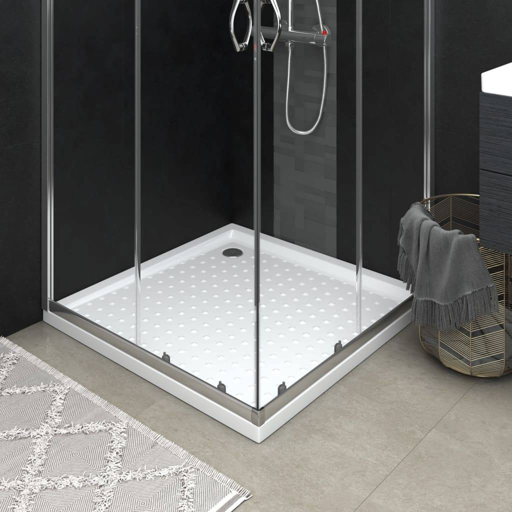 vidaXL Duschwanne Anti-Rutsch Weiß 90x90x4 cm ABS-1